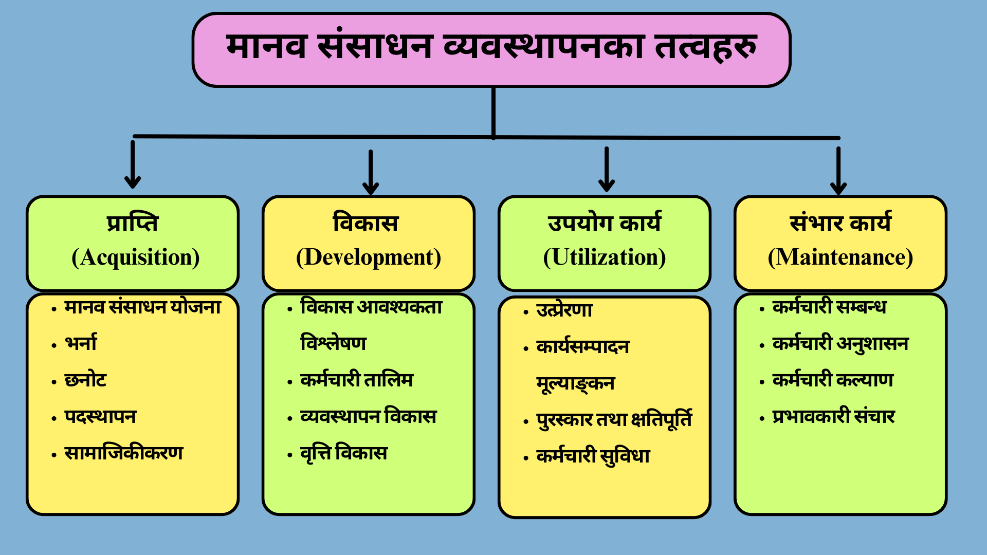 मानव संसाधन व्यवस्थापनका तत्वहरु